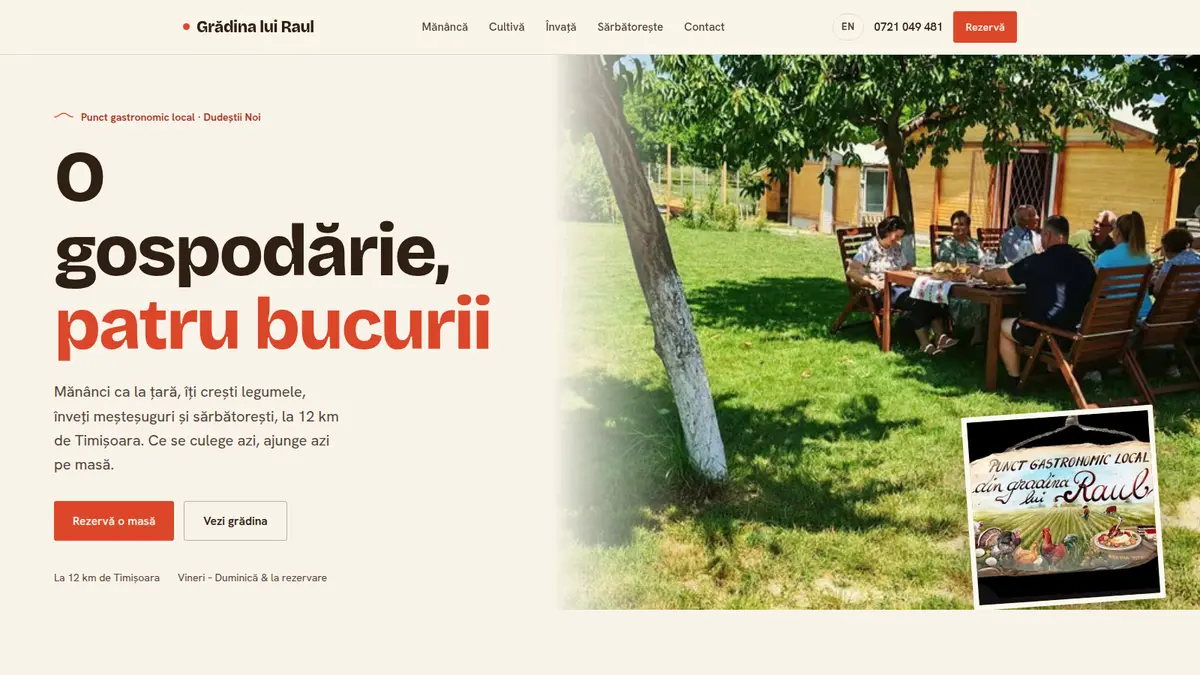 Pagina principală Grădina lui Raul