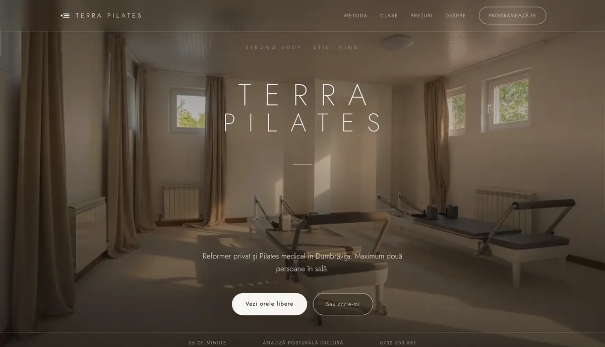 Pagina principală Terra Pilates